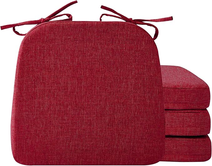 Ruqmuis Chair Cushions for Dining Chairs, D-Shaped Chair Pads by Ruqmuis