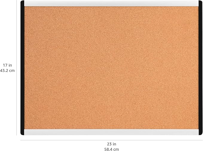 Amazon Basics Cork Bulletin Board, Pin Board - Image 3