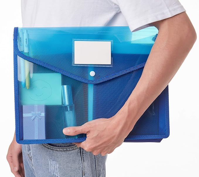 Plastic File Folder Poly Envelope Expanding File Wallet Document Folder - Image 5