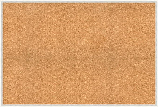 Amanti Art Natural Cork Board for Wall, 33x49 Vision Board with White Frame, Oversize Corkboard Office Decor for Home Organization, Modern Corkboard Pinboard to Display Items for Home Organization in-DeskLoop Office