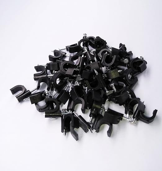 100 Pack Nail in Cable Clips Ethernet Cable Nails Tacks Clips 8mm - Image 2