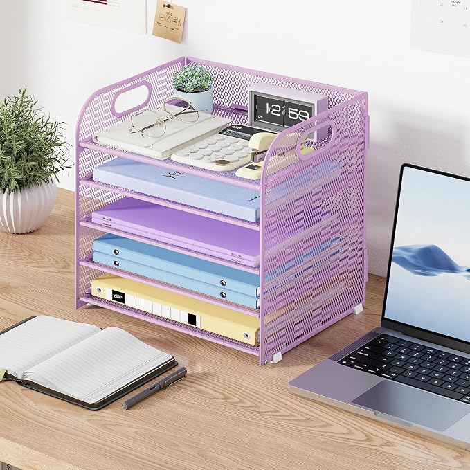Cawukege 2 Pack 5 Tier Paper Organizer, Letter Tray - Image 7