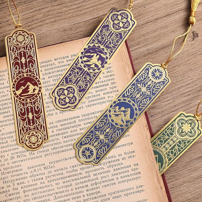 4 Pieces Metal Bookmarks with Tassel Big Size, Bookmark - Image 7