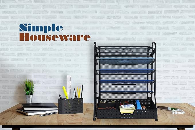 Simple Houseware 6-Tier Desk Document File Tray Organizer - Image 8