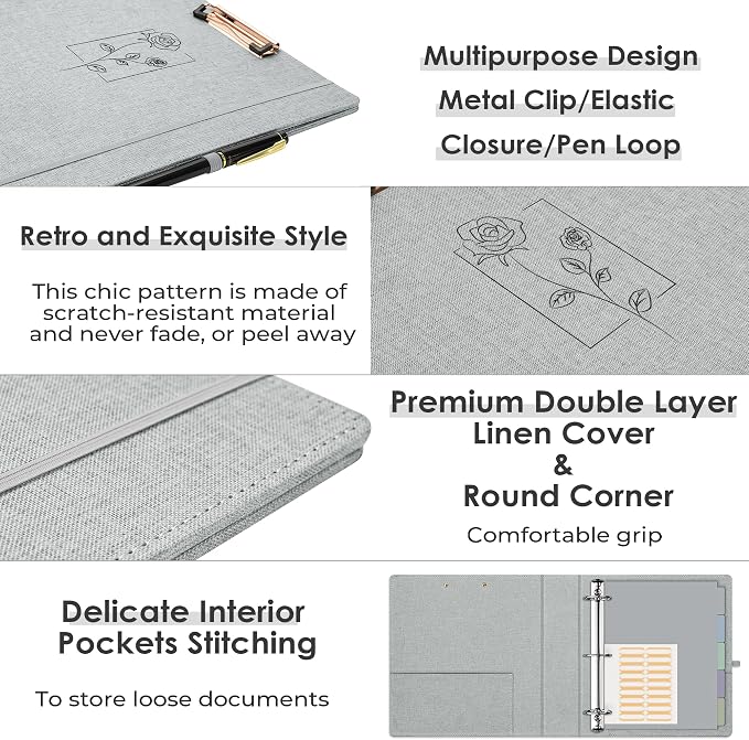 EYROZILL 3 Ring Binder 2 Inch, Binder - Image 4