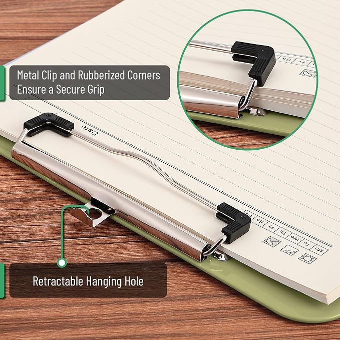Mr. Pen- Plastic Clipboard, 12.5" x 9", 2 Pack | Faded Olive Green Clipboard - Image 3