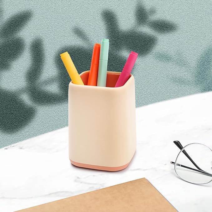 ZUFECY Pencil Holder, Makeup Brush Holder Desktop Organizer Storage Case - Image 3