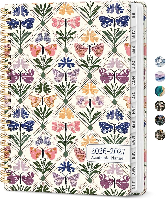 Planner 2026-2027, Academic Monthly and Weekly Calendar Planner by Taja