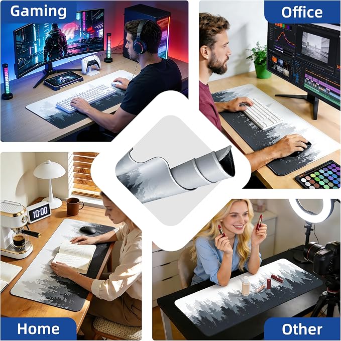 Galdas Mouse Pad For Gaming, Forest Background Pattern XXL XL Large Mouse Mat - Image 4