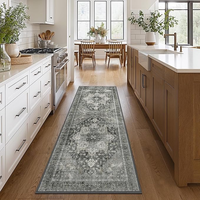 GENIMO 2x4 Runner Rugs for Hallway, Machine Washable Non Slip Vintage Rugs - Image 2