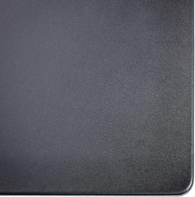 Black Leather 24" x 19" Desk Mat Without Rails - Image 5