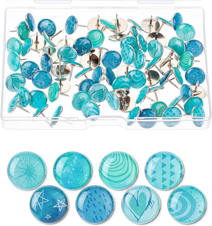 Mr. Pen- Decorative Push Pins, 8 Unique Designs, Ocean Swirl | Cute Push Pins by MrPen
