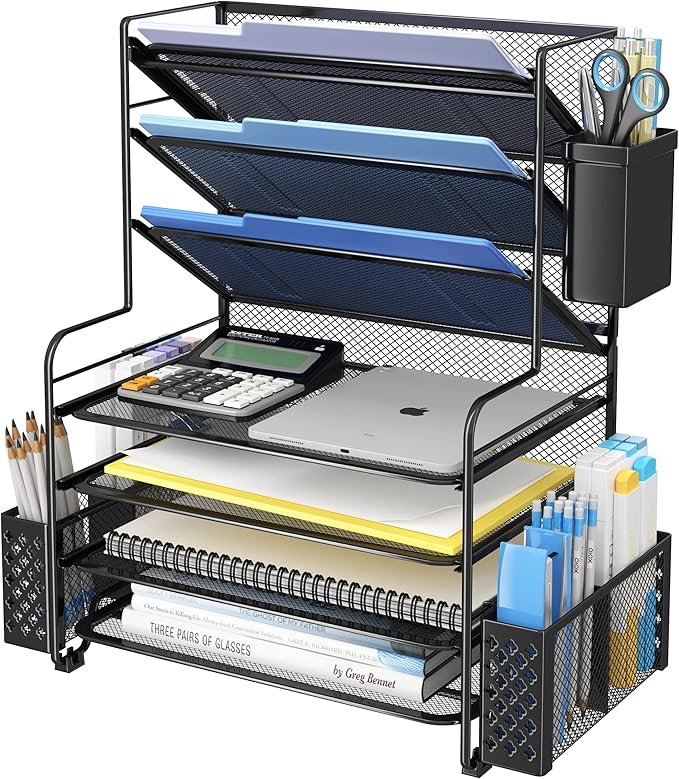 Simple Trending 7 Tier Desk File Organizer, Letter Tray Paper Organizer by SimpleTrending