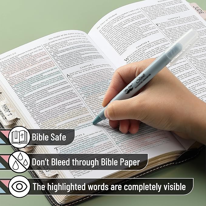 Mr. Pen- No Bleed Gel Highlighters, Morandi Colors, 8 Pack | Bible Highlighters - Image 7