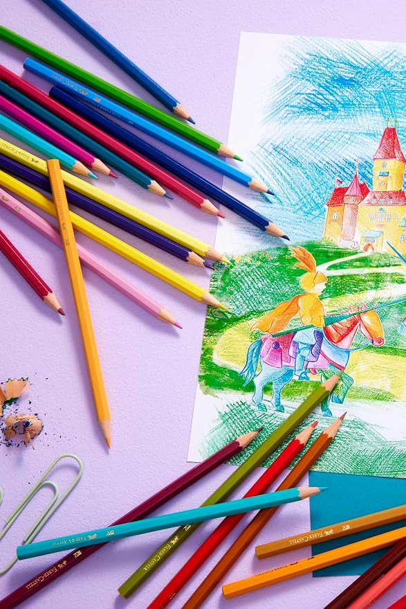 Faber-Castell Castle 111260 Colouring Pencils Set, 60 Pieces, Shatterproof - Image 4