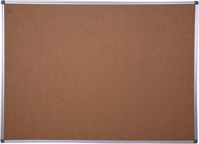 Cork Board, 2 Pack 48" x 36" Bulletin Notice Board Message Memo Pin Board, Silver Aluminum Frame-DeskLoop Office