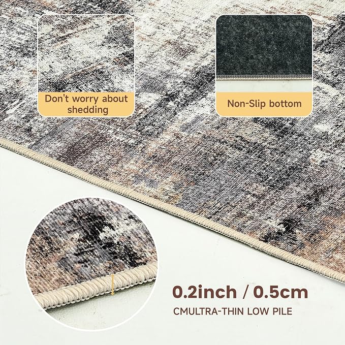 Office Chair Mat for Hardwood Tile Floor, Machine Washable Office Area Carpet - Image 6