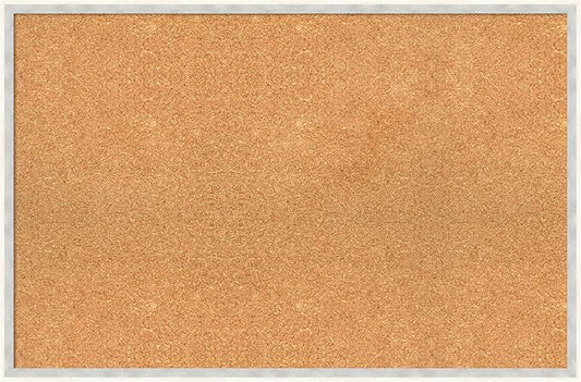 Amanti Art Natural Cork Board for Wall, 23x35 Vision Board with White Frame, Large Corkboard Office Decor for Home Organization, Modern Corkboard Pinboard to Display Items for Home Organization in-DeskLoop Office