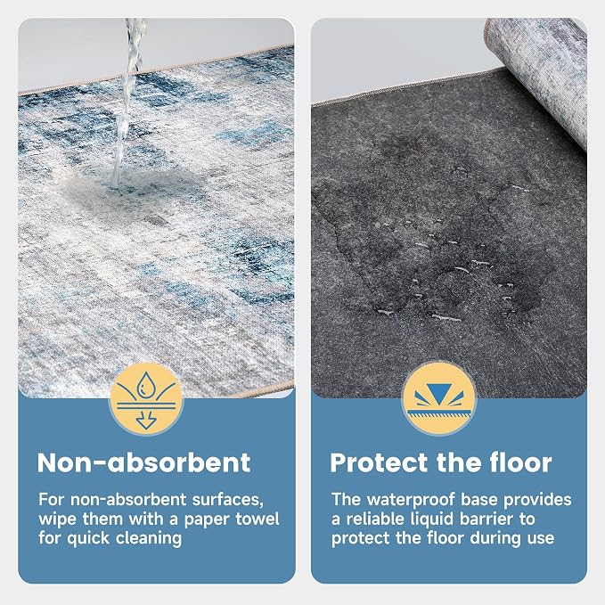 Office Chair Mat for Hardwood Tile Floor, Machine Washable Office Area Carpet - Image 5