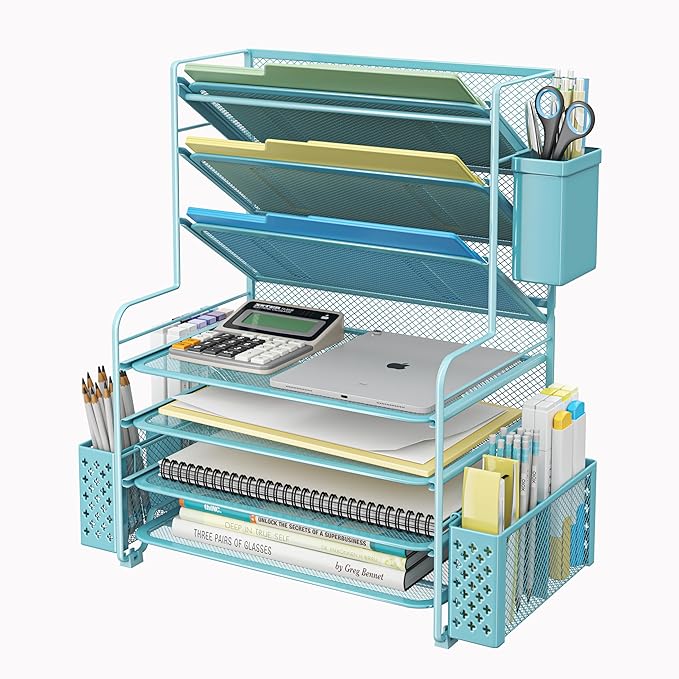 Simple Trending 7 Tier Desk File Organizer, Letter Tray Paper Organizer by SimpleTrending