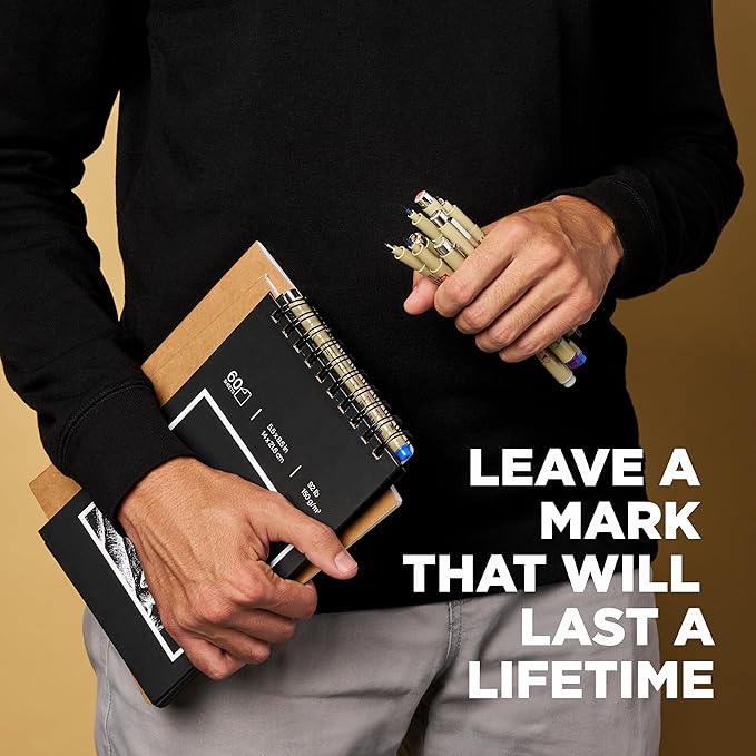 SAKURA Pigma Micron Fineliner Pens - Archival Black Ink Pens - Pens for Writing, Drawing, or Bullet Journaling - Assorted Point Sizes - 6 Pack-DeskLoop Office