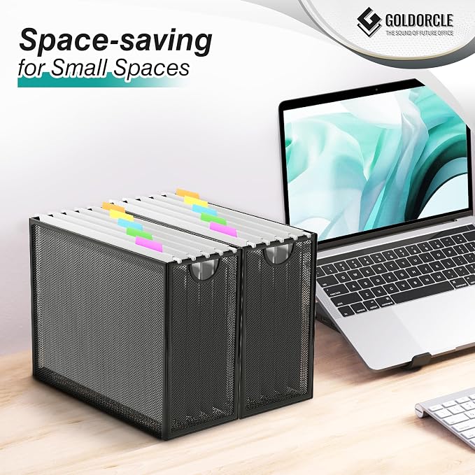 Hanging File Organizer, Letter-Size File Holder Filing Box - Image 6