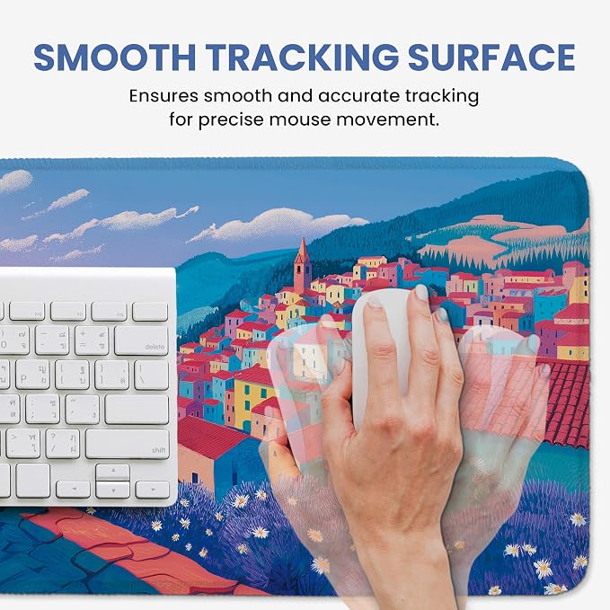 Aesthetic Desk Mat, Cute Hillside Cat Desk Pad Protector - Image 4