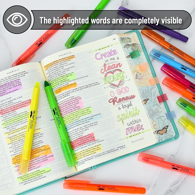 Mr. Pen- No Bleed Gel Highlighters, Vibrant Colors, 20 Pack | Bible - Image 5