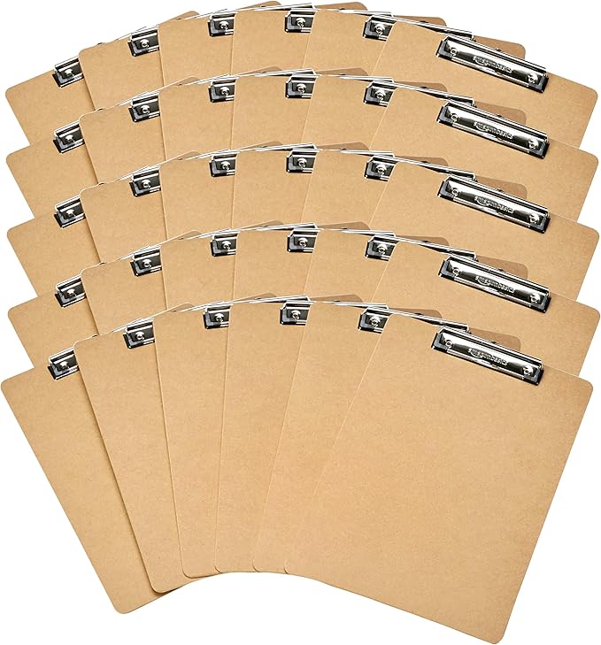 Amazon Basics Hardboard Office Clipboard, Letter Size - Image 2