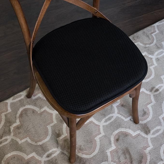 Sweet Home Collection Cushion Memory Foam Chair Pads Honeycomb Nonslip Back - Image 5