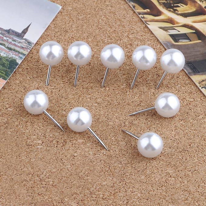 Push Pins 1/3 Inch Map Tacks 100-Count Large Size Pins Steel Point and Plastic - Image 5