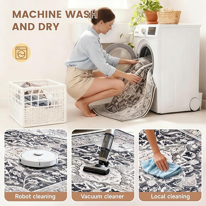 Office Chair Mat for Hardwood Tile Floor, Machine Washable Office Area Carpet - Image 6