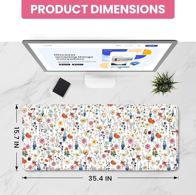 Large Mouse Pad for Desktop, Cute Desk Mat Pad Protector for Work & Gaming - Image 2