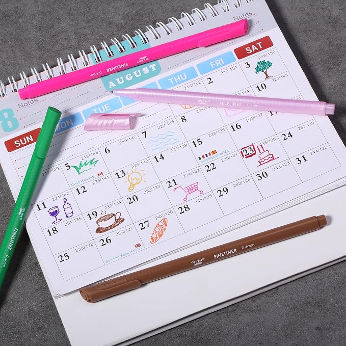 Mr. Pen- Colored Fineliner Pens, 18 Pack, 0.4mm | Ergonomic Triangular Barrels - Image 5