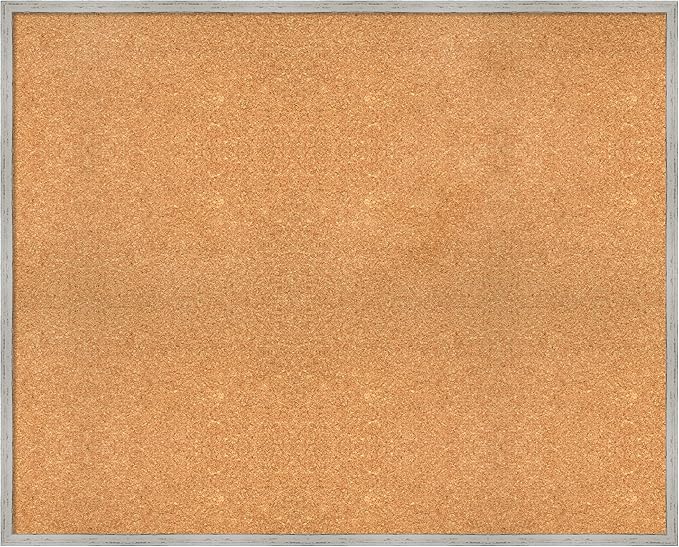 Amanti Art Natural Cork Board for Wall, 33x41 Vision Board with White Frame, X-Large Corkboard Office Decor for Home Organization, Cottage Corkboard Pinboard to Display Items for Home Organization in-DeskLoop Office