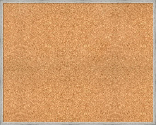 Amanti Art Natural Cork Board for Wall, 33x41 Vision Board with White Frame, X-Large Corkboard Office Decor for Home Organization, Cottage Corkboard Pinboard to Display Items for Home Organization in-DeskLoop Office