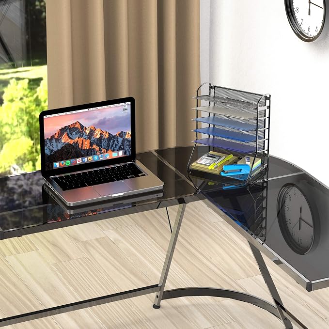 Simple Houseware 6-Tier Desk Organizer & Sliding Paper Tray - Image 6