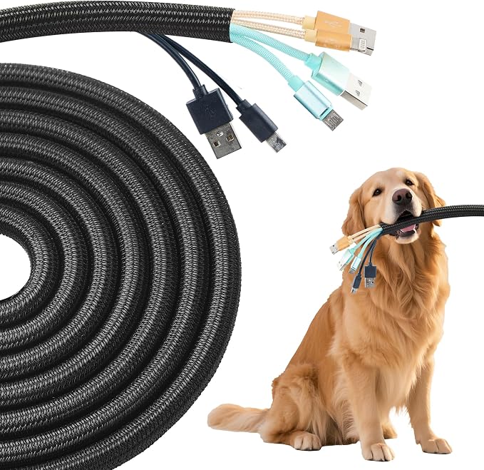 Split Wire Loom 1/2 Inch 100ft, Braided Cable Sleeve by QCSIW