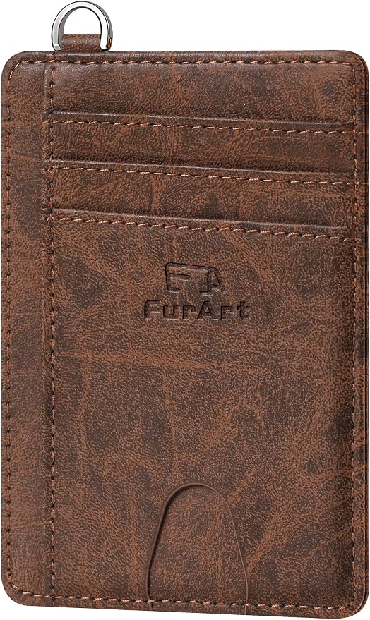 FurArt Slim Minimalist Wallet RFID Credit Card Holder by FurArt