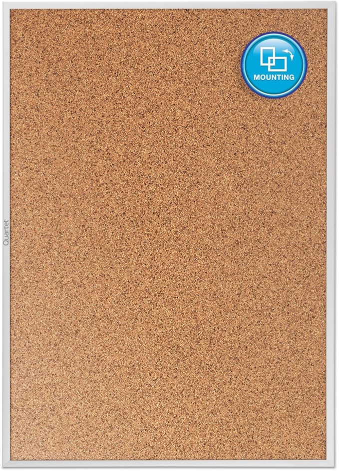 Quartet Standard Aluminum Frame Cork Bulletin Board, 60” x 36” (2305)-DeskLoop Office