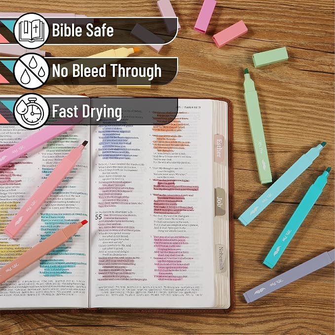 Mr. Pen- Aesthetic Highlighters No Bleed, 10 Pack, Pastel Colors | Chisel Tip - Image 3
