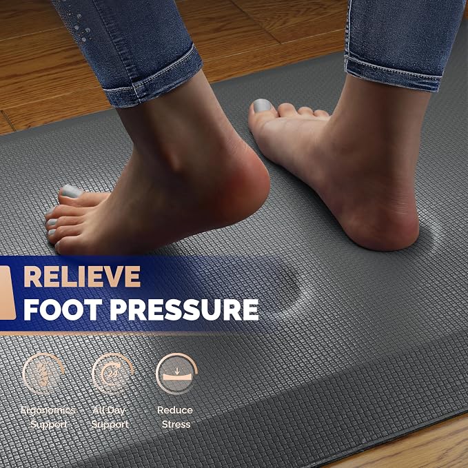 FEATOL Anti Fatigue Mat for Standing, 9/10 Extra Thick Ergonomic Standing Desk - Image 3