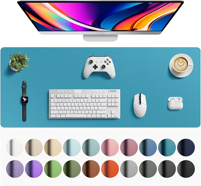 Aothia Faux Leather Desk Mat by AothiaSimpleNaturalUnique