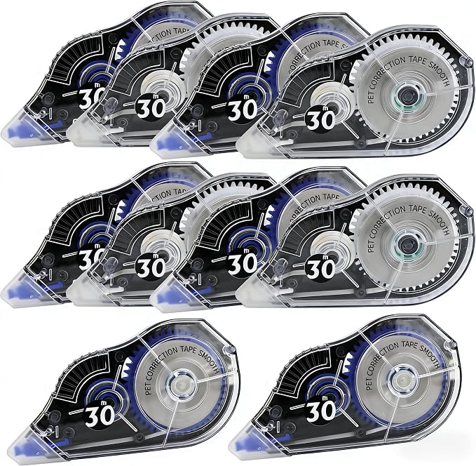 White Correction Tape, Clean and Easy to Use Tear-Resistant Tape Office or by Unknown