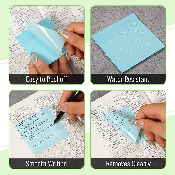 Mr. Pen- Transparent Sticky Notes, 12 Pads, 600 Sheets | See Through - Image 4
