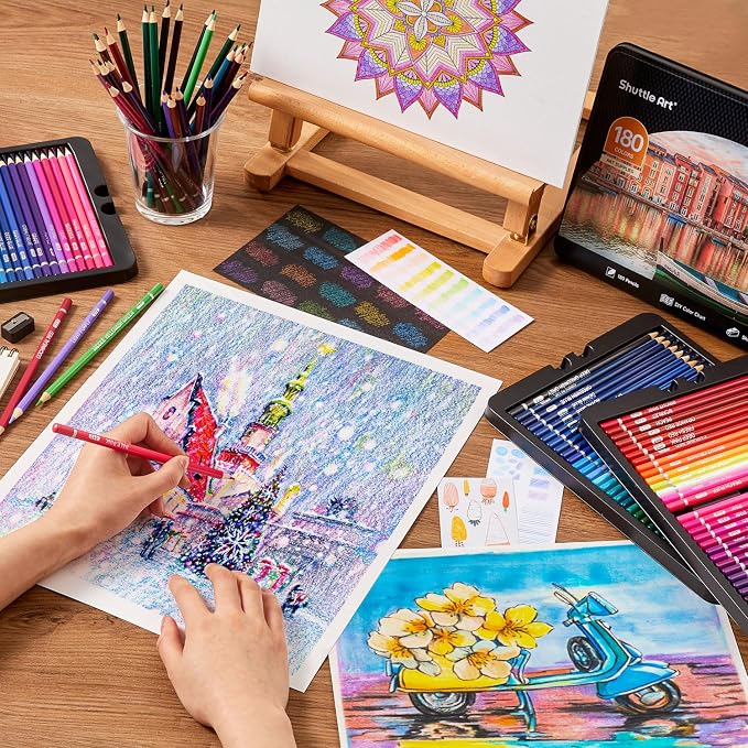 Shuttle Art 180 Coloring Pencils - Image 8