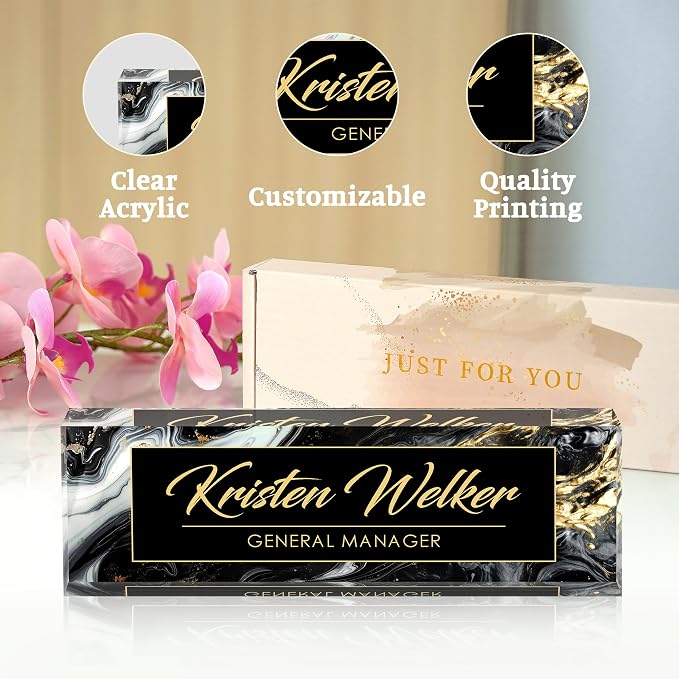 Custom Desk Name Plate Personalized, Acrylic Name Plate - Image 6