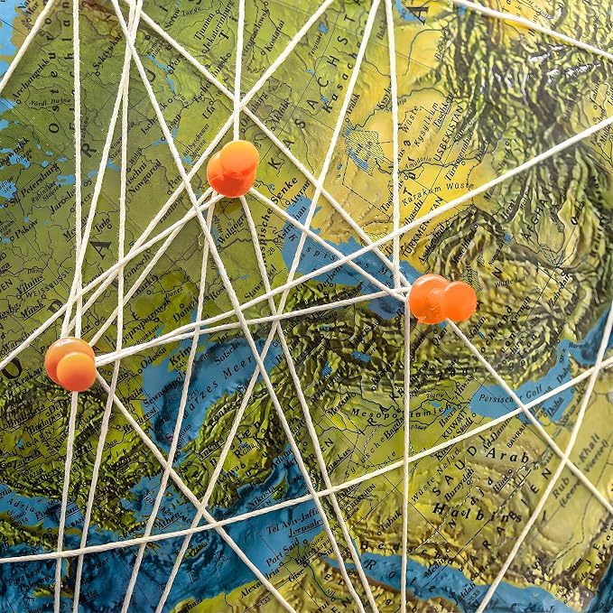 VAPKER Push Pins Tacks 120Pcs Solid Orange Thumb Tacks Larger Size Pin Map - Image 6