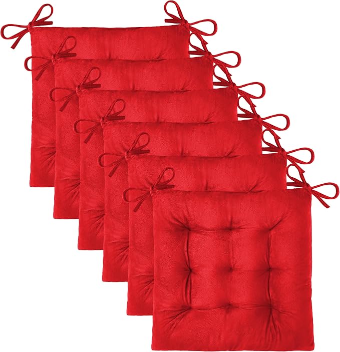 OVOV 6 Pack Chair Cushions for Dining Chairs Soft Seat Cushions for Kitchen by OVOV