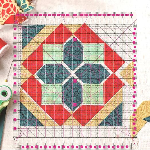 Quilting Ruler- 12.5 * 12.5" Slotted Rulers - Image 5